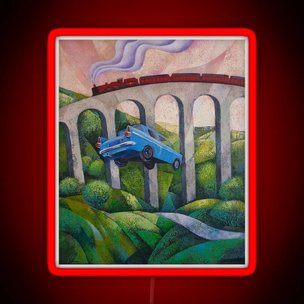 Flying Car RGB Neon Sign
