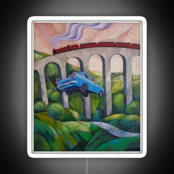 Flying Car RGB Neon Sign