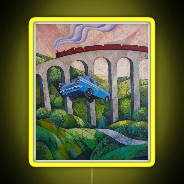 Flying Car RGB Neon Sign