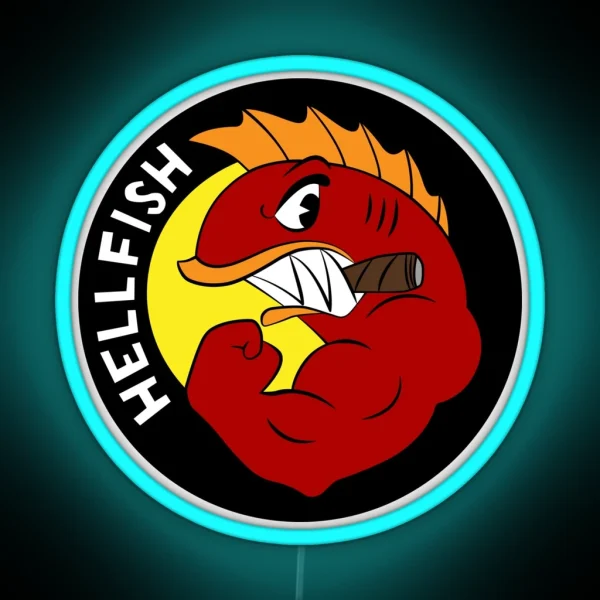 Flying Hellfish The Curse Of The Flying Hellfish RGB Neon Sign