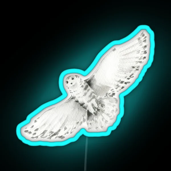 Flying Owl For Wizards RGB Neon Sign