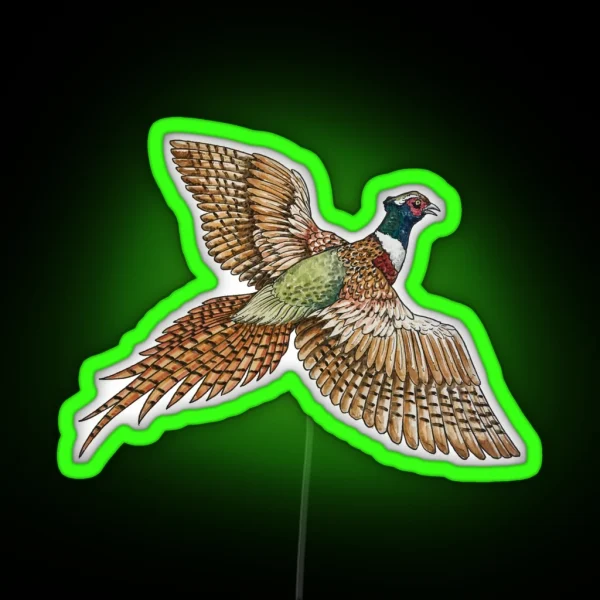 Flying Pheasant RGB Neon Sign