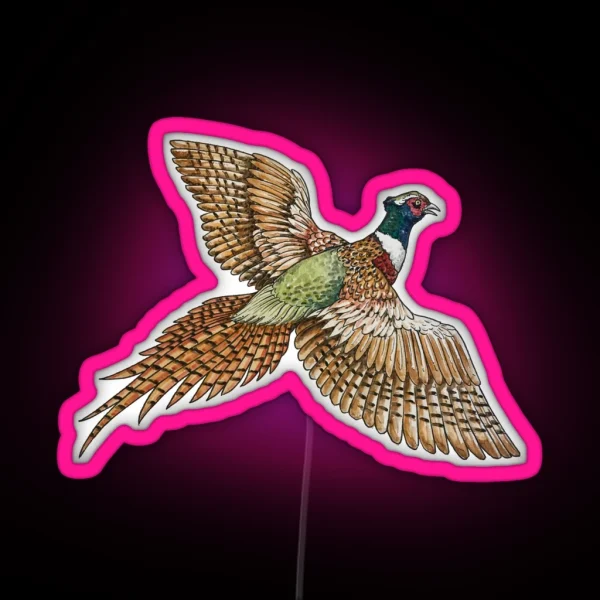 Flying Pheasant RGB Neon Sign