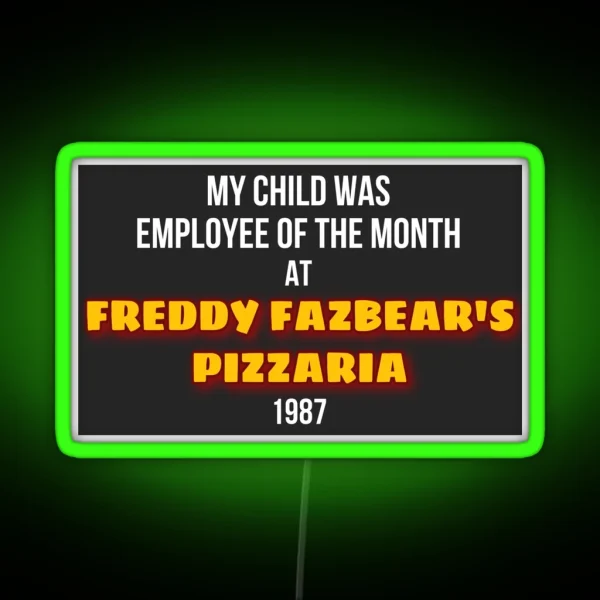 FNAF Employee Of The Month 2 RGB Neon Sign