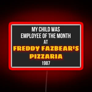 FNAF Employee Of The Month 2 RGB Neon Sign