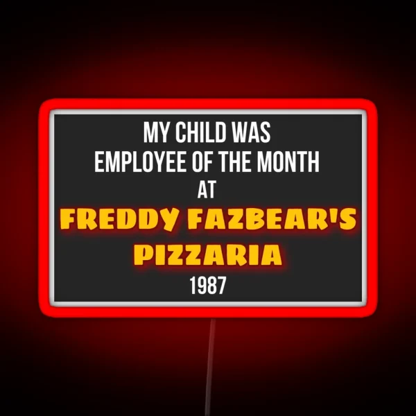 FNAF Employee Of The Month 2 RGB Neon Sign