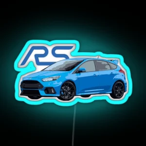 Focus Rallye Sport Nitrous Blue RGB Neon Sign