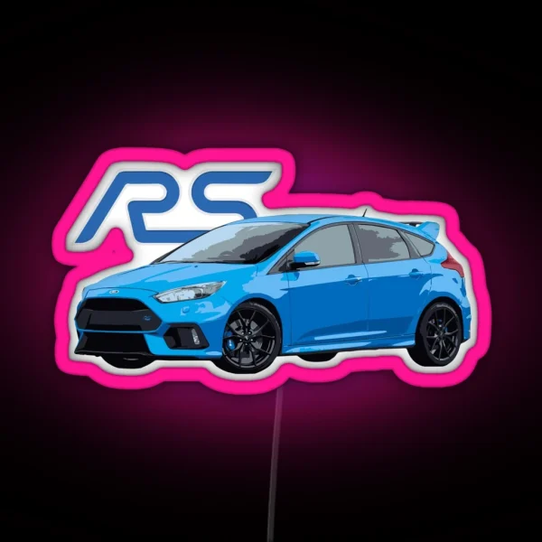 Focus Rallye Sport Nitrous Blue RGB Neon Sign