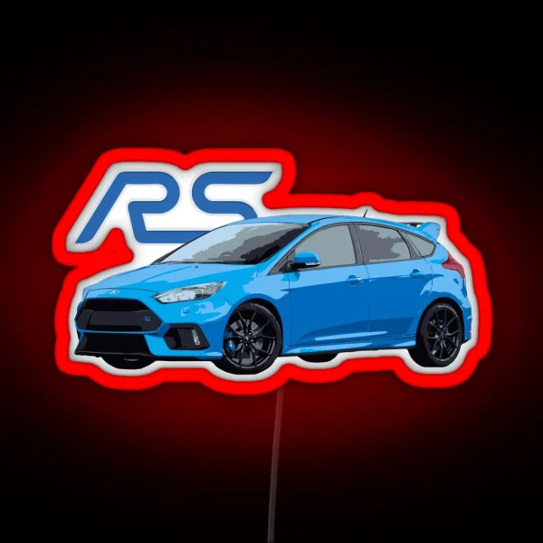 Focus Rallye Sport Nitrous Blue RGB Neon Sign