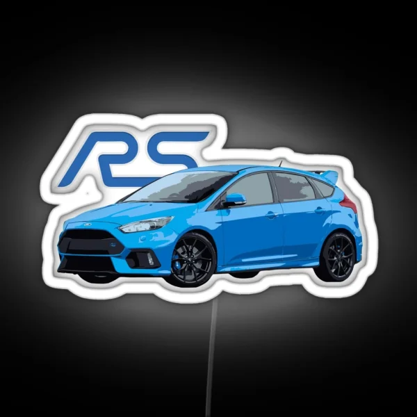 Focus Rallye Sport Nitrous Blue RGB Neon Sign