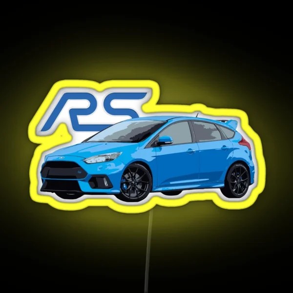 Focus Rallye Sport Nitrous Blue RGB Neon Sign