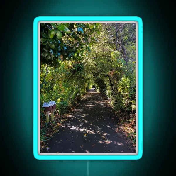 Foliage Covered Walkway RGB Neon Sign