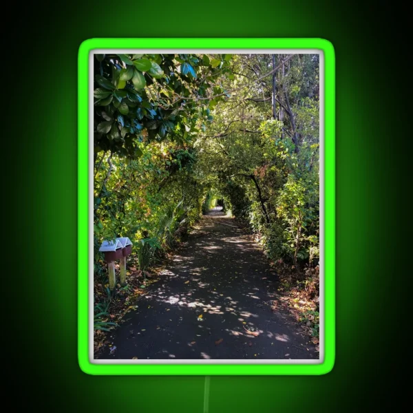 Foliage Covered Walkway RGB Neon Sign