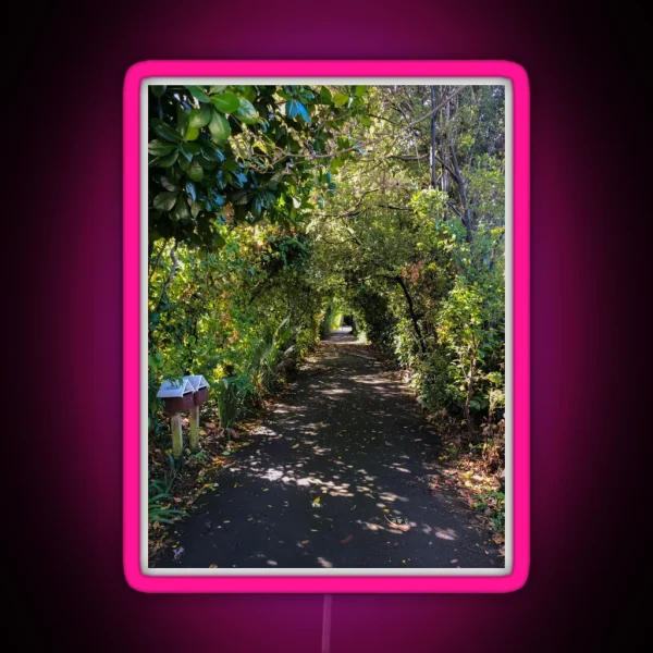 Foliage Covered Walkway RGB Neon Sign