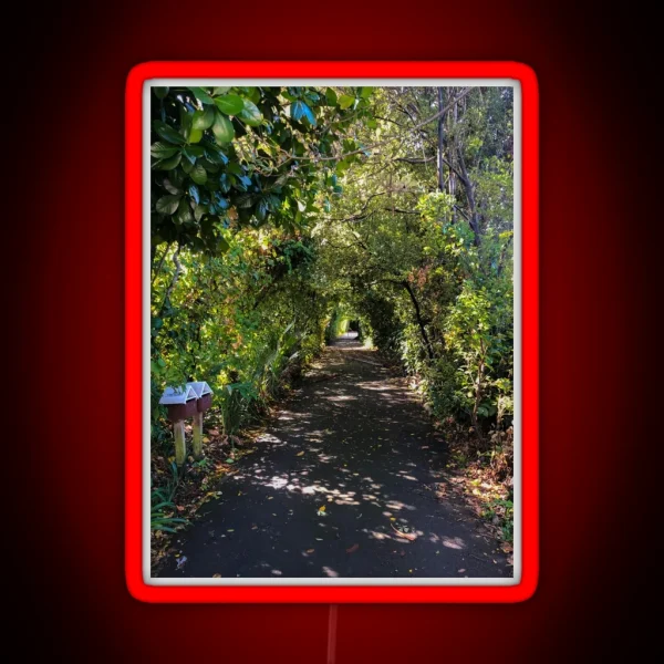 Foliage Covered Walkway RGB Neon Sign
