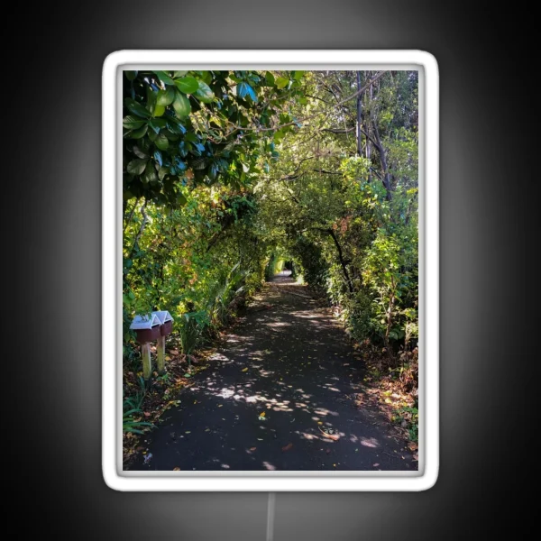 Foliage Covered Walkway RGB Neon Sign