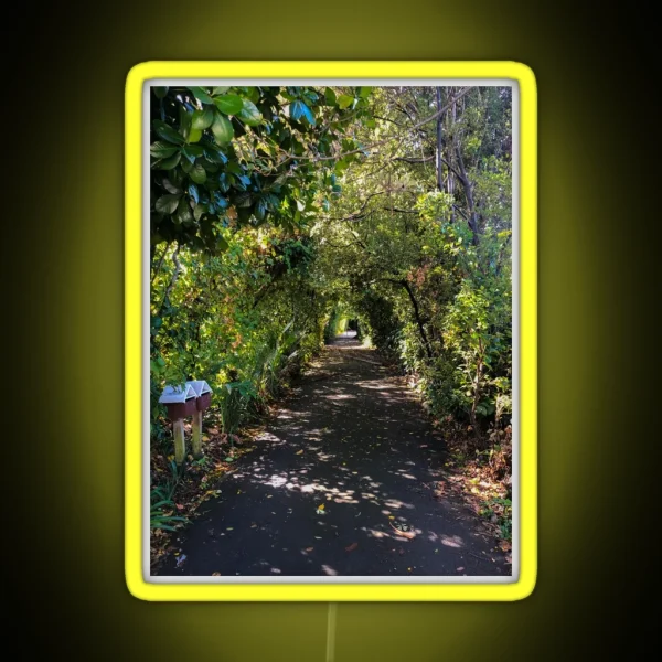 Foliage Covered Walkway RGB Neon Sign