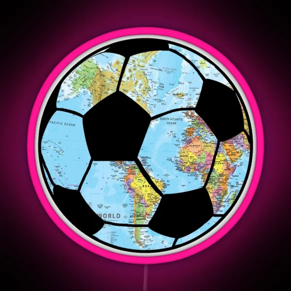 Football Around The Globe RGB Neon Sign