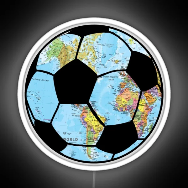 Football Around The Globe RGB Neon Sign