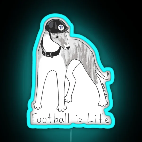 Football Is Life RGB Neon Sign