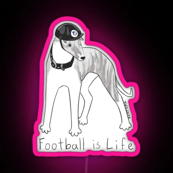 Football Is Life RGB Neon Sign