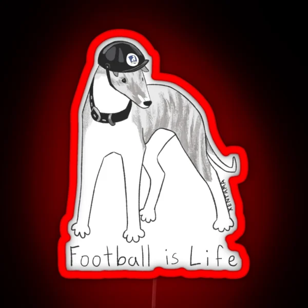 Football Is Life RGB Neon Sign