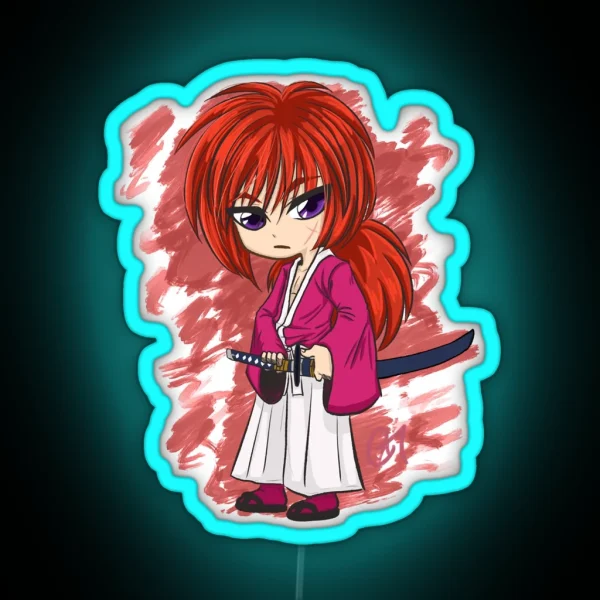 For Birthday Boys Girls Kenshin Rurouni Himura Birthday RGB Neon Sign