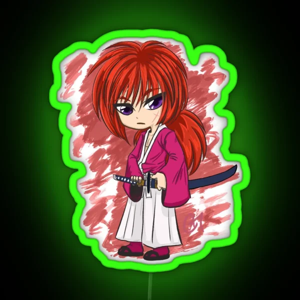 For Birthday Boys Girls Kenshin Rurouni Himura Birthday RGB Neon Sign