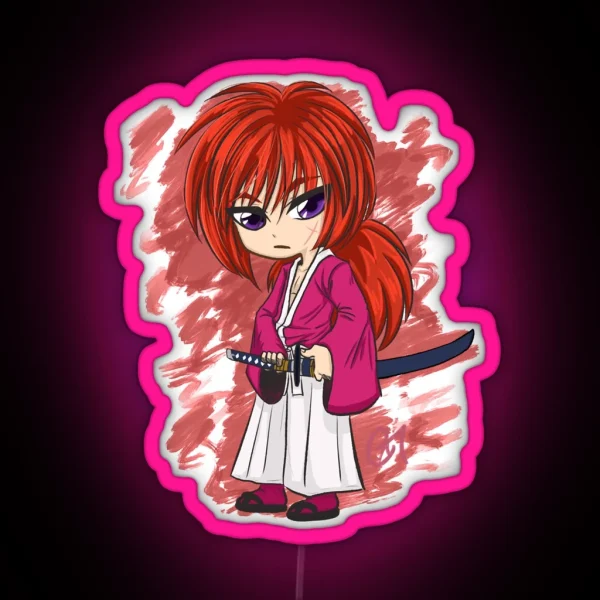 For Birthday Boys Girls Kenshin Rurouni Himura Birthday RGB Neon Sign