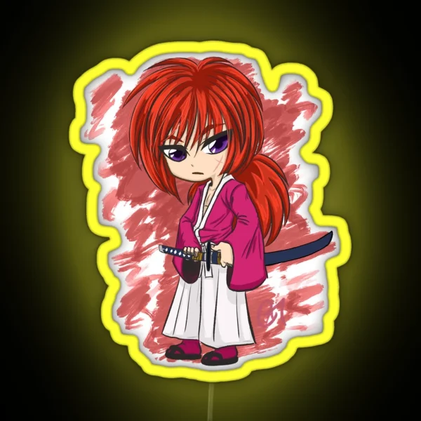 For Birthday Boys Girls Kenshin Rurouni Himura Birthday RGB Neon Sign