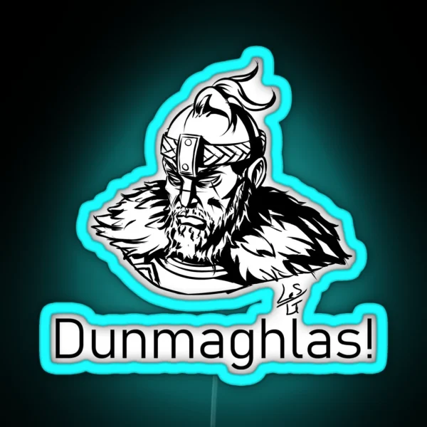 For Honor Highlander Dunmaghlas Bandw RGB Neon Sign
