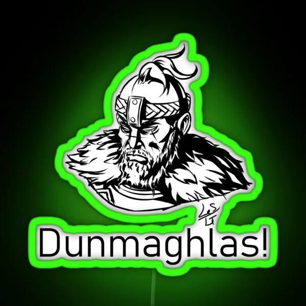 For Honor Highlander Dunmaghlas Bandw RGB Neon Sign
