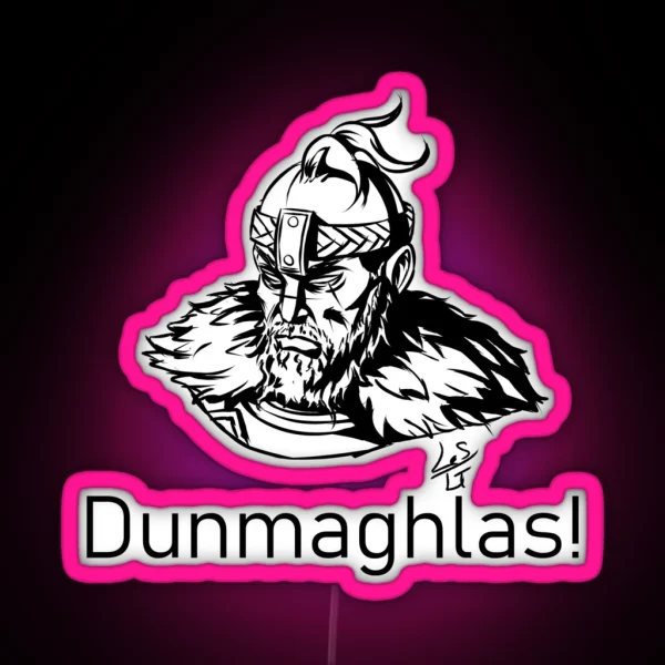 For Honor Highlander Dunmaghlas Bandw RGB Neon Sign