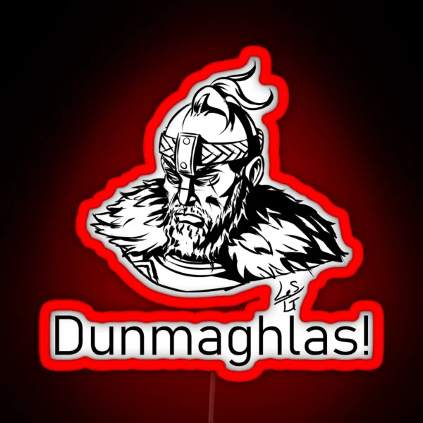 For Honor Highlander Dunmaghlas Bandw RGB Neon Sign