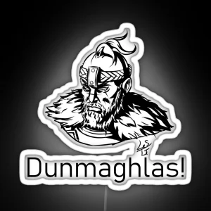 For Honor Highlander Dunmaghlas Bandw RGB Neon Sign