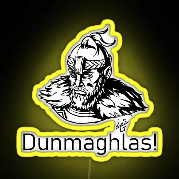 For Honor Highlander Dunmaghlas Bandw RGB Neon Sign