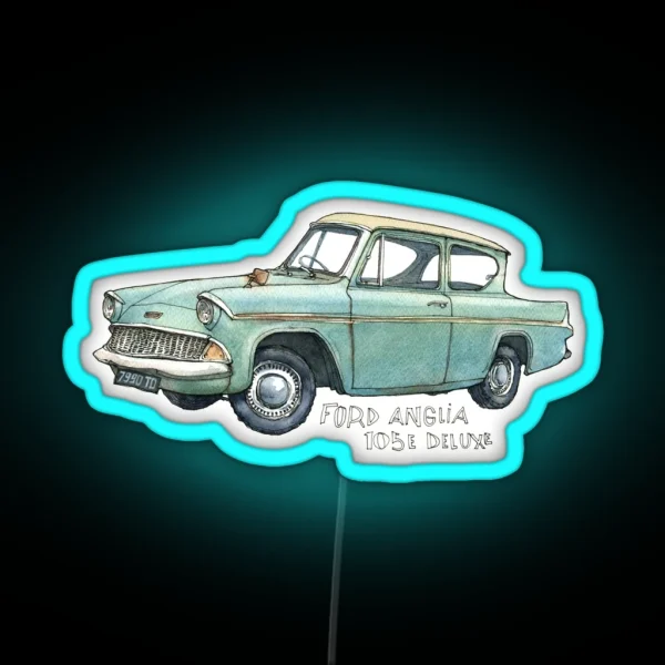 Ford Anglia 105E Deluxe RGB Neon Sign