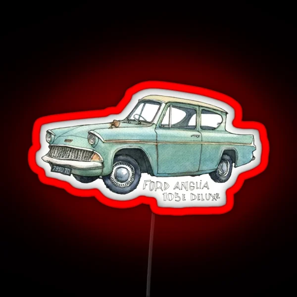 Ford Anglia 105E Deluxe RGB Neon Sign
