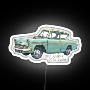 Ford Anglia 105E Deluxe RGB Neon Sign