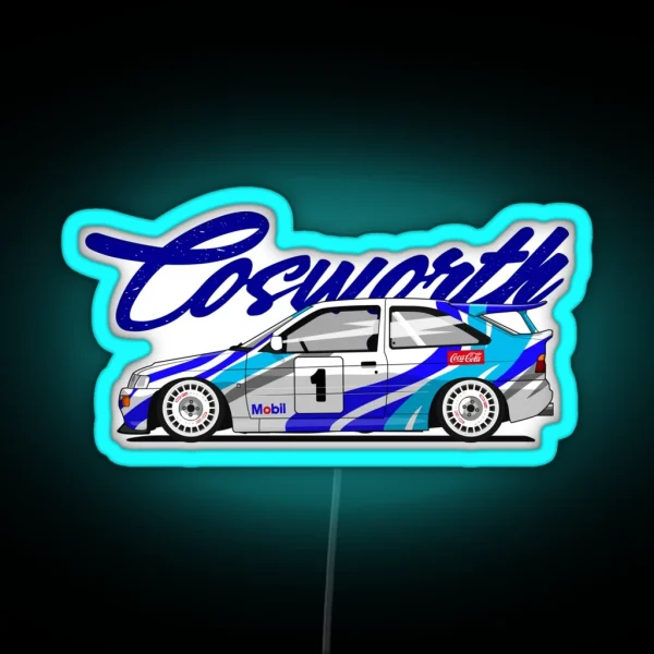 Ford Escort RS Cosworth RGB Neon Sign