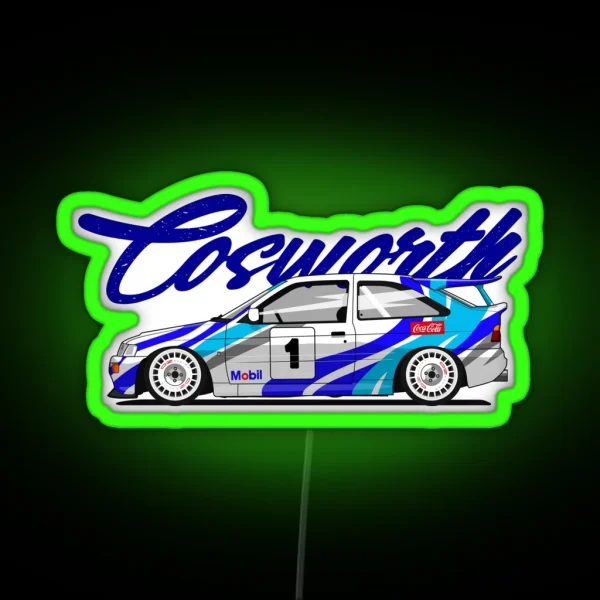 Ford Escort RS Cosworth RGB Neon Sign