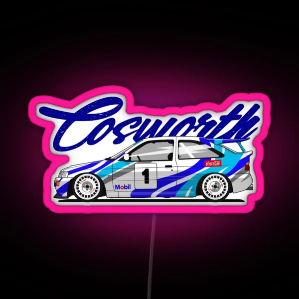 Ford Escort RS Cosworth RGB Neon Sign