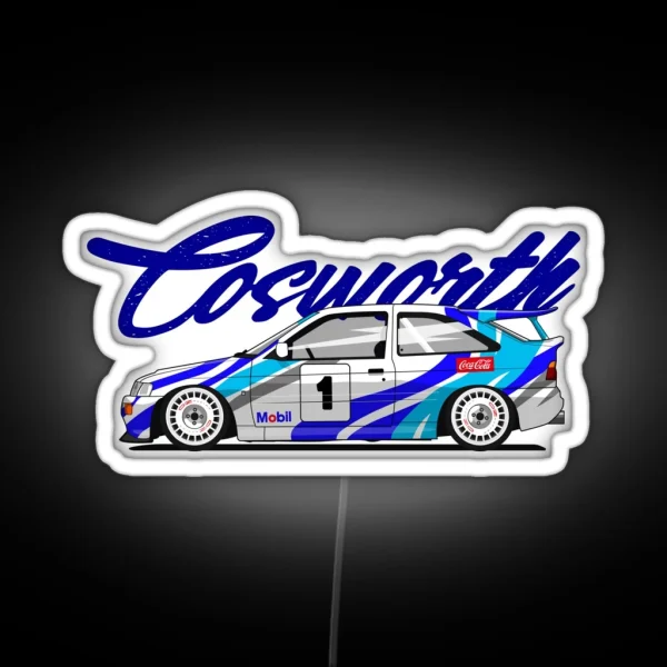 Ford Escort RS Cosworth RGB Neon Sign