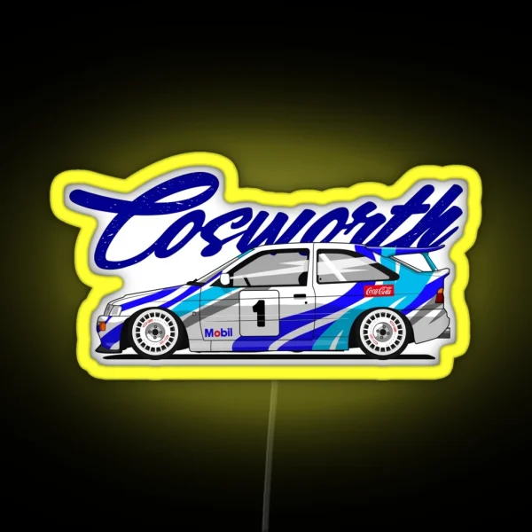 Ford Escort RS Cosworth RGB Neon Sign