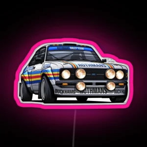 Ford Escort RS2000 MK2 Rothmans Art RGB Neon Sign