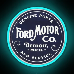 Ford Motor Company Genuine Parts Vintage Sign RGB Neon Sign