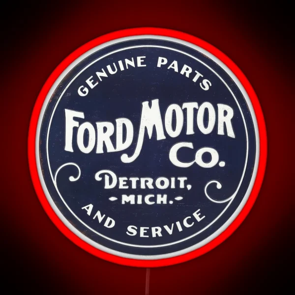 Ford Motor Company Genuine Parts Vintage Sign RGB Neon Sign