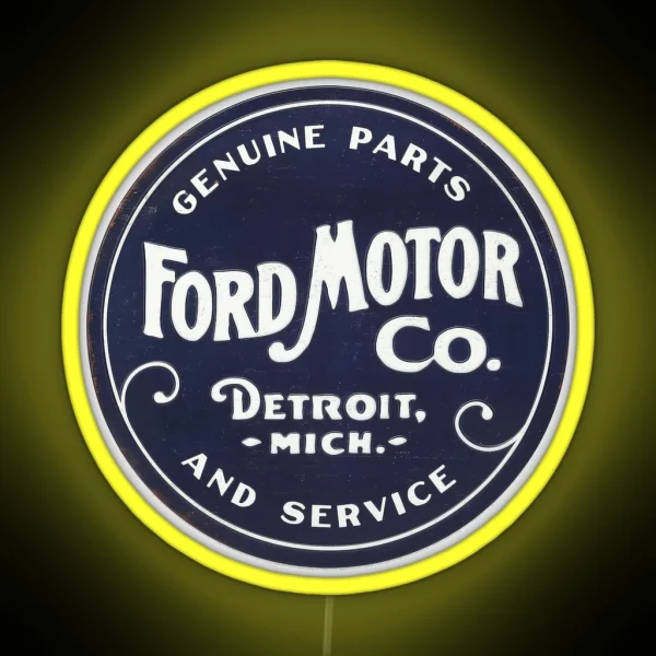 Ford Motor Company Genuine Parts Vintage Sign RGB Neon Sign