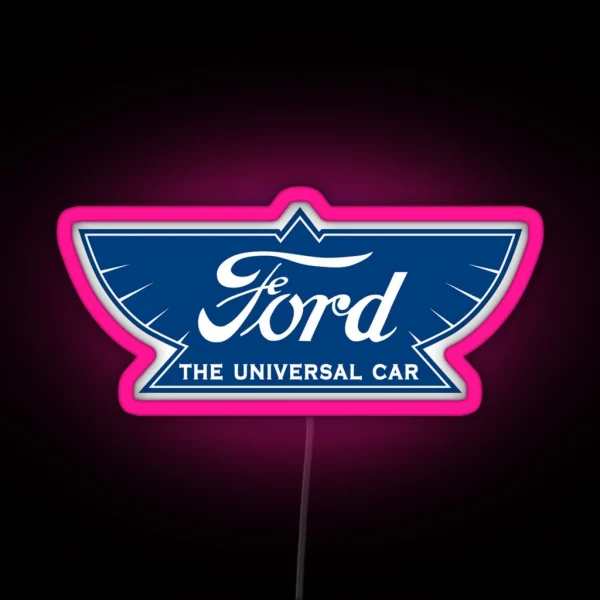 Ford Motor Company Vintage Classic Logo 1912 To 1917 RGB Neon Sign