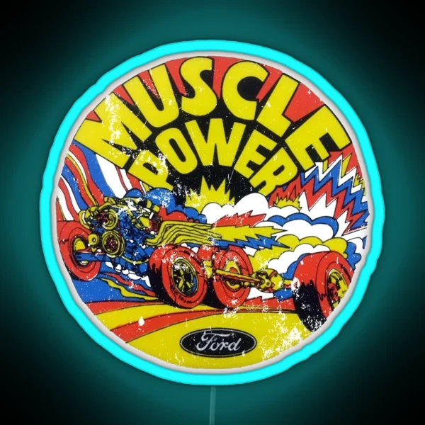 Ford Muscle Power RGB Neon Sign